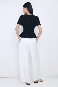 Lush Pleat Blouse Black