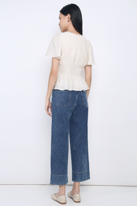 Lush Pleat Blouse Cream