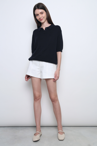 Lyon Waffle Polo Knit Twilight Navy (Restock)