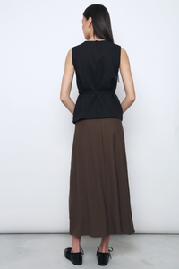 Mademoiselle Sleeveless Blouse Black (Backorder)