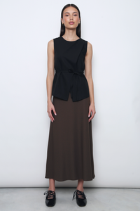 Mademoiselle Sleeveless Blouse Black (Backorder)