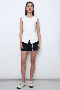 Mademoiselle Sleeveless Blouse Ivory (Backorder)