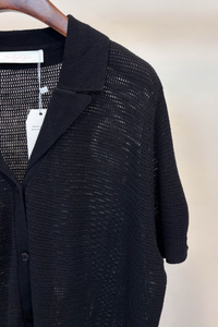 Maison Net Knit Blouse Black