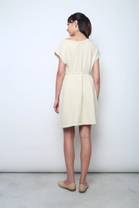 Marbella Scoop Knit Dress Cream