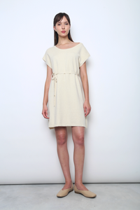 Marbella Scoop Knit Dress Cream