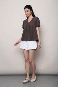 Modern Babydoll Blouse Brown (Restock II)