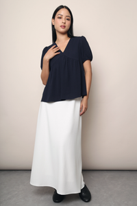 Modern Babydoll Blouse Navy (Restock II)