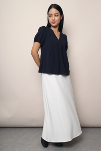 Modern Babydoll Blouse Navy (Restock II)