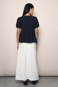 Modern Babydoll Blouse Navy (Restock II)