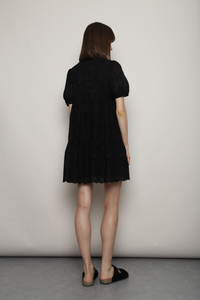 Mon Amour Broderie Dress Black