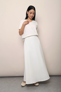 Charlie Button Down Knit Top Off White