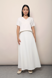 Charlie Button Down Knit Top Off White