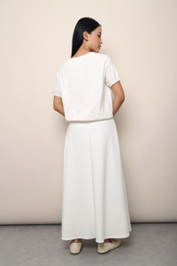 Charlie Button Down Knit Top Off White