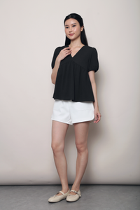 Modern Babydoll Blouse Black (Backorder II)