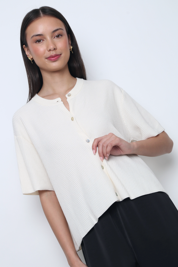 Muse Short Sleeved Knitwear Ivory (Backorder II)