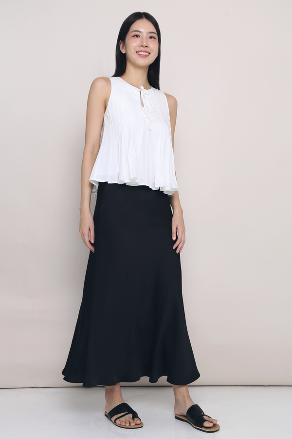 Mystic Fishtail Midaxi Skirt Black