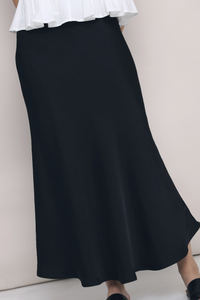Mystic Fishtail Midaxi Skirt Black