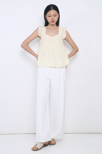 Naomi Picnic Gingham Blouse Vanilla Yellow