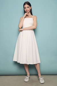 Nessa Strappy Midi Dress White