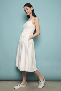 Nessa Strappy Midi Dress White
