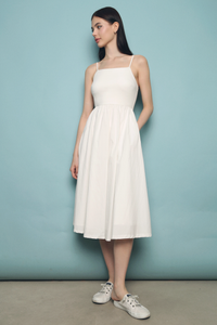 Nessa Strappy Midi Dress White