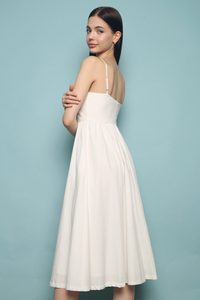 Nessa Strappy Midi Dress White