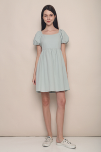 Orion Babydoll Dress Dust Sage