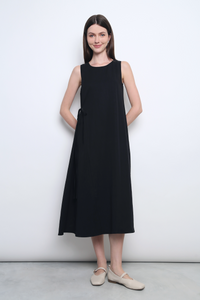 Plainfolk Tie Waist Maxi Dress Black