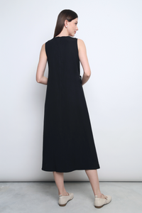 Plainfolk Tie Waist Maxi Dress Black