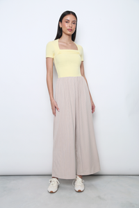 Poise Trapeze Neck Tee Vanilla Yellow