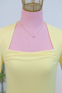 Poise Trapeze Neck Tee Vanilla Yellow