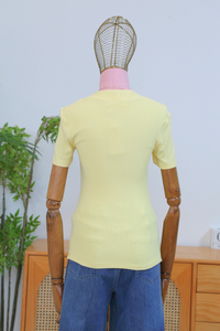 Poise Trapeze Neck Tee Vanilla Yellow