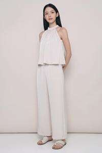 Ramsie High Neck Sleeveless Blouse Champagne