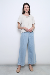 Rue Pleats Blouse Ecru