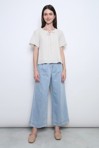 Rue Pleats Blouse Ecru