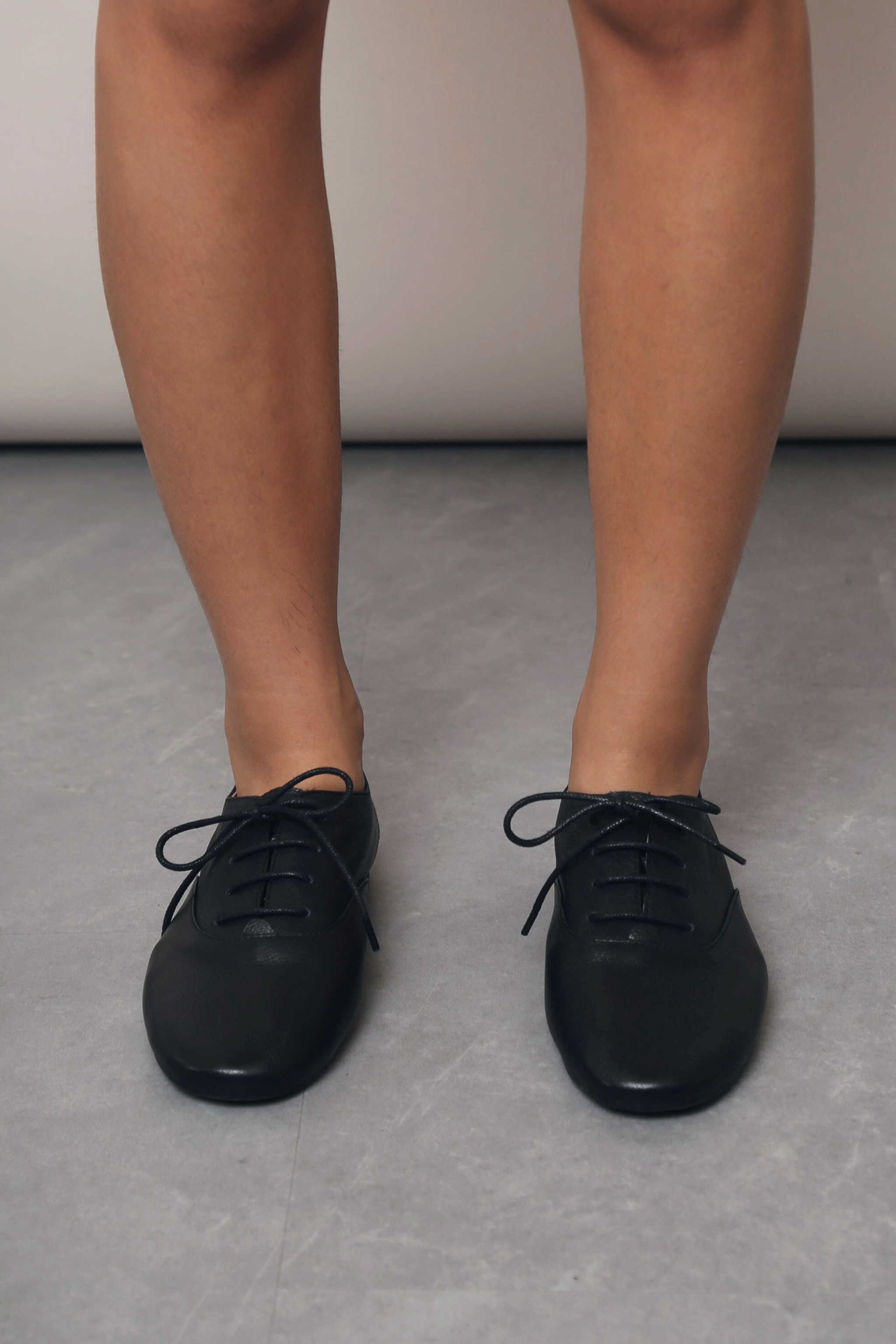 Scholar Lace Flats Black