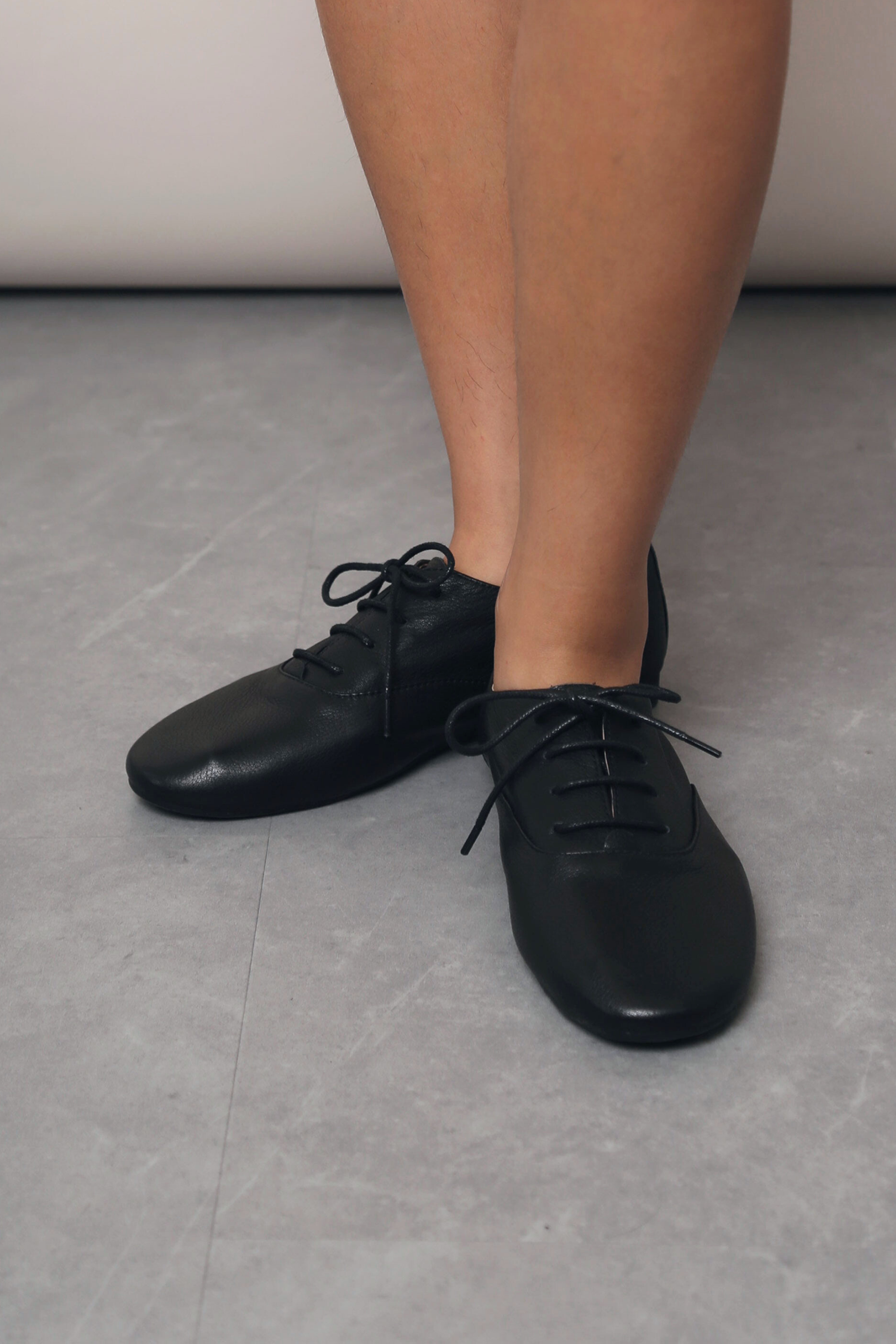 Scholar Lace Flats Black