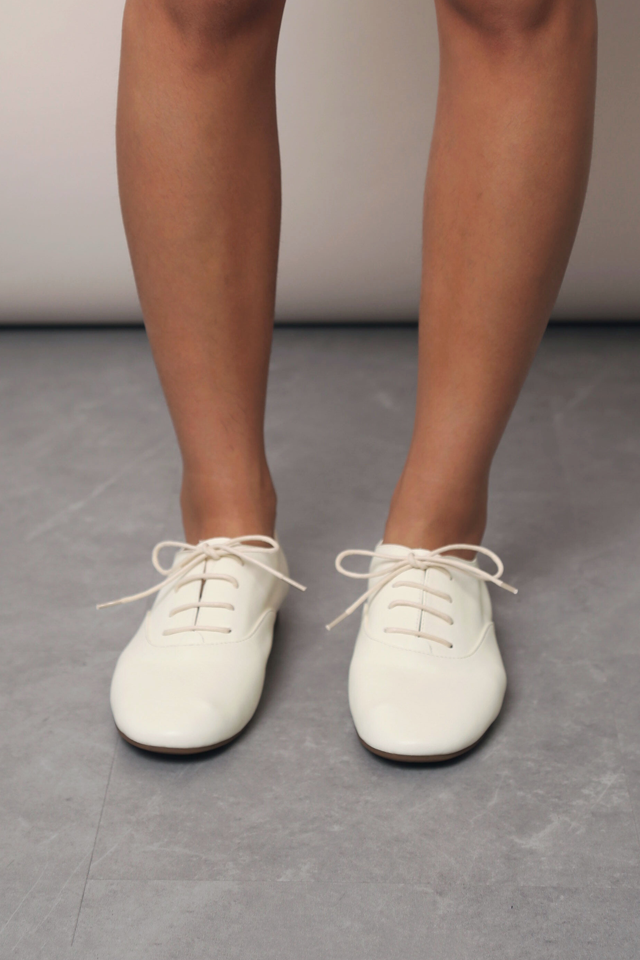 Scholar Lace Flats White