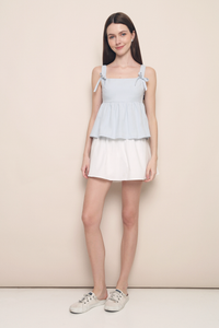 Sera Bow Top Powder Blue
