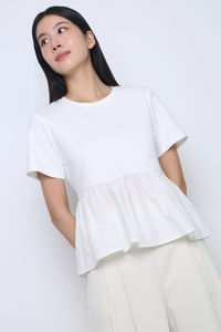 Sightseer Babydoll Top White