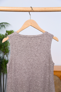 Simple Lines Knit Midi Dress Cocoa