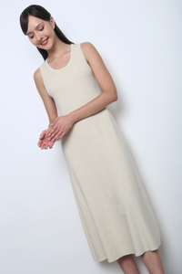 Simple Lines Knit Midi Dress Malt