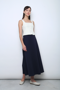 Skater Waltz Maxi Skirt Navy