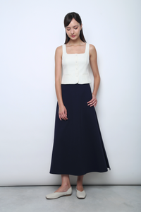 Skater Waltz Maxi Skirt Navy