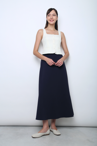 Skater Waltz Maxi Skirt Navy