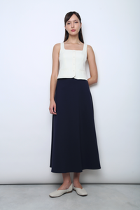 Skater Waltz Maxi Skirt Navy
