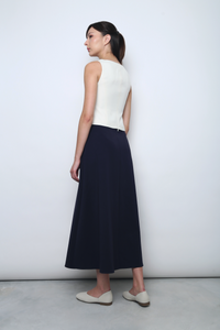 Skater Waltz Maxi Skirt Navy
