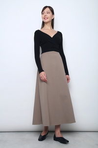 Skater Waltz Maxi Skirt Oat