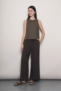 (Regular) Slow Dance Linen Pants Brown