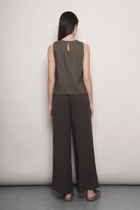 (Regular) Slow Dance Linen Pants Brown
